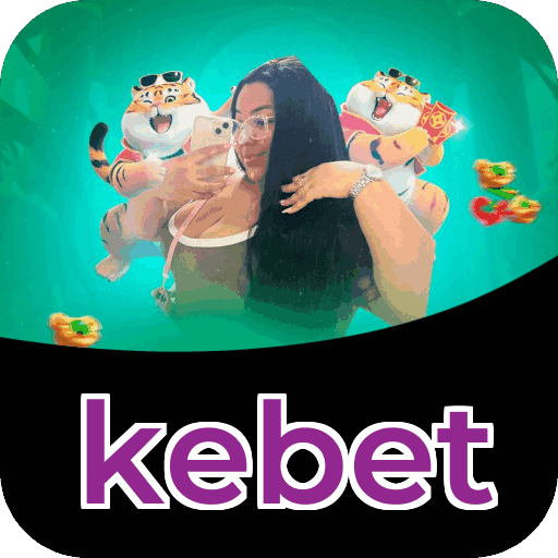 Interface do aplicativo kebet mostrando jogos disponíveis no iOS e Android